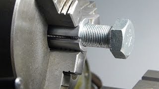 Holding threaded items for machining in the metal lathe or mill