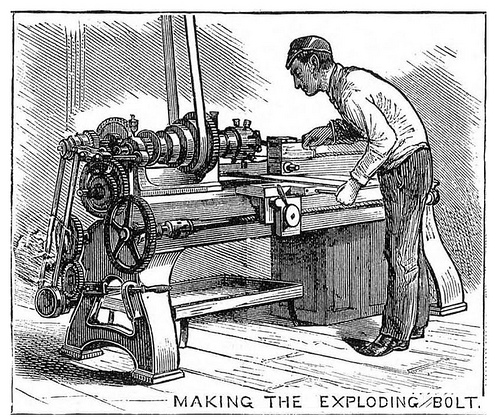 Torpedo manufacture, 1877 (3/7) Making the exploding bolt