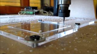Cutting acrylic home made cnc x4 faster