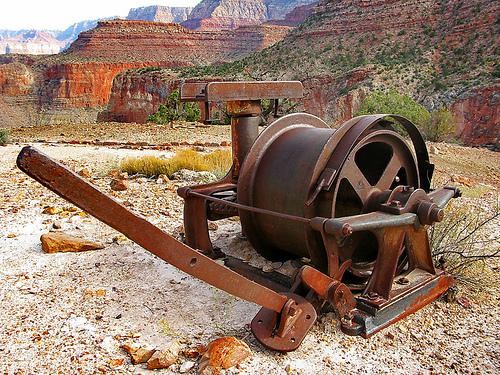 Abandoned mining equipment – Horseshoe Mesa – Grand Canyon – South Rim