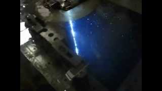 (LOUD) Wire EDM cutting 14 inches of Aluminum (Loud)