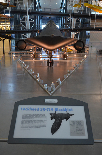 Steven F. Udvar-Hazy Center: SR-71 Blackbird with caption