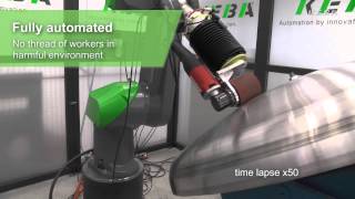 Robot grinding of stainless steel elements