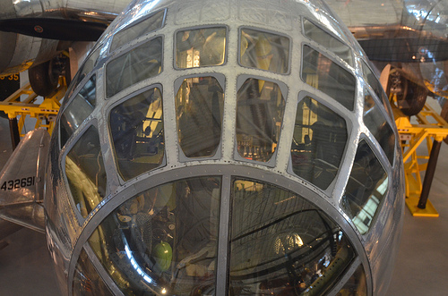 Steven F. Udvar-Hazy Center: Boeing B-29 Superfortress “Enola Gay” (view into nose cockpit)