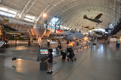 Steven F. Udvar-Hazy Center: Lockheed Martin X-35B Joint Strike Fighter, with other modern jet aircraft